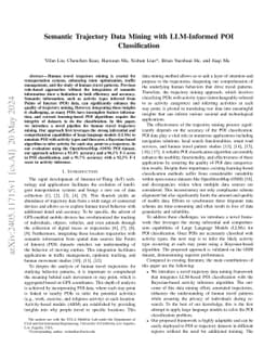 Semantic Trajectory Data Mining with LLM-Informed POI Classification