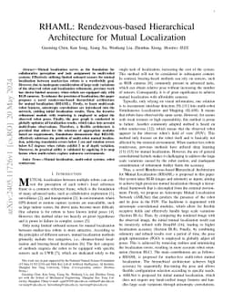 RHAML: Rendezvous-based Hierarchical Architecture for Mutual
  Localization