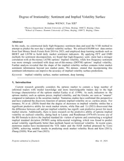 Degree of Irrationality: Sentiment and Implied Volatility Surface