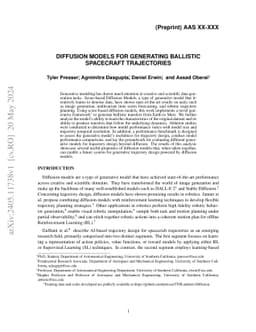 Diffusion Models for Generating Ballistic Spacecraft Trajectories