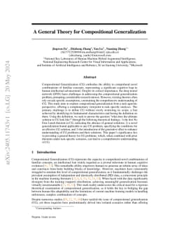 A General Theory for Compositional Generalization