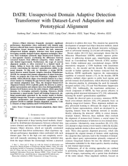 DATR: Unsupervised Domain Adaptive Detection Transformer with
  Dataset-Level Adaptation and Prototypical Alignment