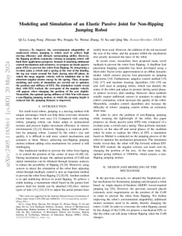 Modeling and simulation of a mechanism for suppressing the flipping
  problem of a jumping robot