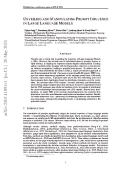 Unveiling and Manipulating Prompt Influence in Large Language Models