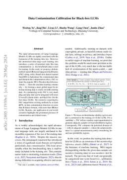 Data Contamination Calibration for Black-box LLMs