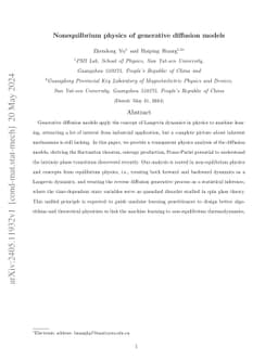 Nonequilbrium physics of generative diffusion models