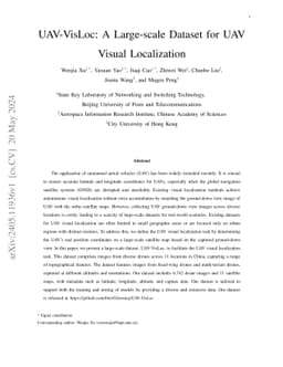 UAV-VisLoc: A Large-scale Dataset for UAV Visual Localization