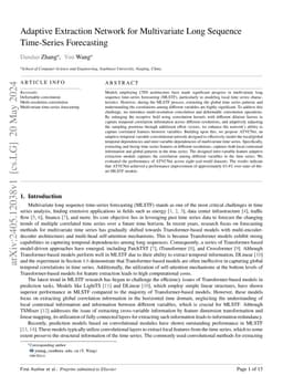 Adaptive Convolutional Forecasting Network Based on Time Series
  Feature-Driven