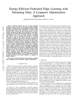 Energy-Efficient Federated Edge Learning with Streaming Data: A Lyapunov
  Optimization Approach