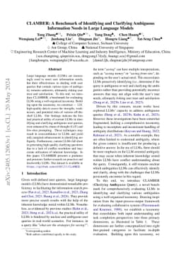 CLAMBER: A Benchmark of Identifying and Clarifying Ambiguous Information
  Needs in Large Language Models