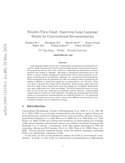 Reindex-Then-Adapt: Improving Large Language Models for Conversational
  Recommendation