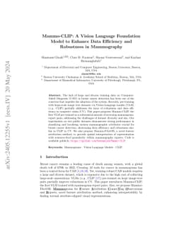 Mammo-CLIP: A Vision Language Foundation Model to Enhance Data
  Efficiency and Robustness in Mammography