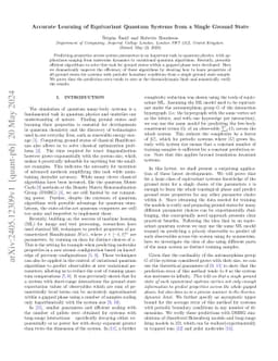 Accurate Learning of Equivariant Quantum Systems from a Single Ground
  State