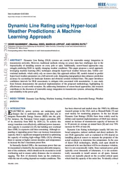 Dynamic Line Rating using Hyper-local Weather Predictions: A Machine
  Learning Approach