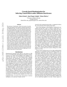 Cascade-based Randomization for Inferring Causal Effects under Diffusion
  Interference