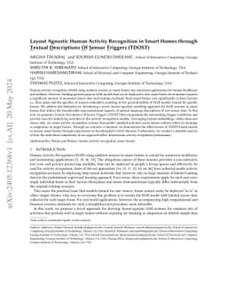Layout Agnostic Human Activity Recognition in Smart Homes through
  Textual Descriptions Of Sensor Triggers (TDOST)