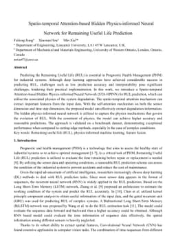 Spatio-temporal Attention-based Hidden Physics-informed Neural Network
  for Remaining Useful Life Prediction