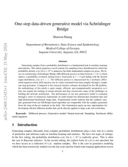 One-step data-driven generative model via Schrödinger Bridge