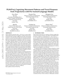PLM4Traj: Cognizing Movement Patterns and Travel Purposes from
  Trajectories with Pre-trained Language Models