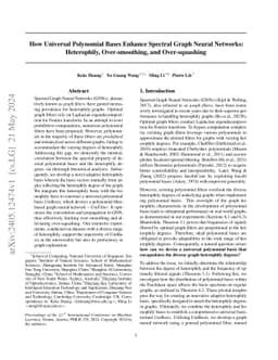 How Universal Polynomial Bases Enhance Spectral Graph Neural Networks:
  Heterophily, Over-smoothing, and Over-squashing
