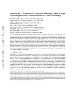 DrHouse: An LLM-empowered Diagnostic Reasoning System through Harnessing
  Outcomes from Sensor Data and Expert Knowledge