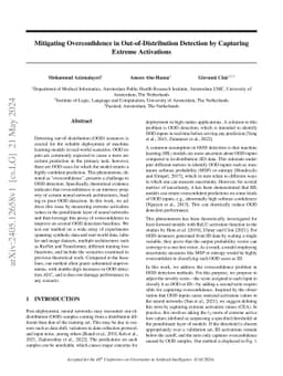 Mitigating Overconfidence in Out-of-Distribution Detection by Capturing
  Extreme Activations