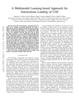 A Multimodal Learning-based Approach for Autonomous Landing of UAV