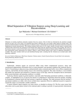 Blind Separation of Vibration Sources using Deep Learning and
  Deconvolution