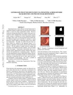 Generalize Polyp Segmentation via Inpainting across Diverse Backgrounds
  and Pseudo-Mask Refinement