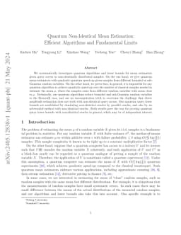 Quantum Non-Identical Mean Estimation: Efficient Algorithms and
  Fundamental Limits