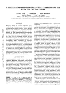 A Dataset and Baselines for Measuring and Predicting the Music Piece
  Memorability