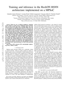 Adaptive Robotic Arm Control with a Spiking Recurrent Neural Network on
  a Digital Accelerator