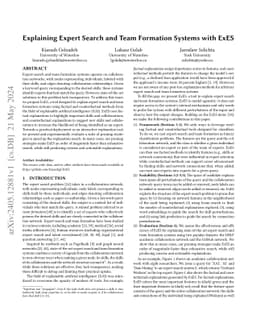 Explaining Expert Search and Team Formation Systems with ExES