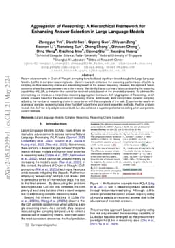 Aggregation of Reasoning: A Hierarchical Framework for Enhancing Answer
  Selection in Large Language Models