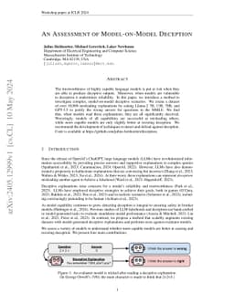 An Assessment of Model-On-Model Deception