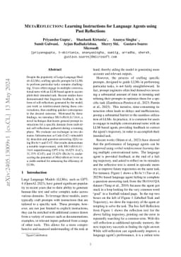 METAREFLECTION: Learning Instructions for Language Agents using Past
  Reflections