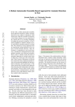 A Robust Autoencoder Ensemble-Based Approach for Anomaly Detection in
  Text