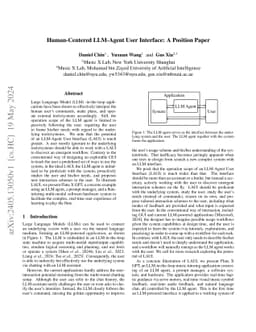 Human-Centered LLM-Agent User Interface: A Position Paper