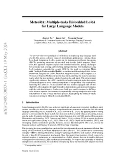 MeteoRA: Multiple-tasks Embedded LoRA for Large Language Models