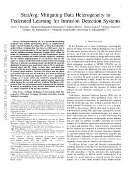 StatAvg: Mitigating Data Heterogeneity in Federated Learning for
  Intrusion Detection Systems