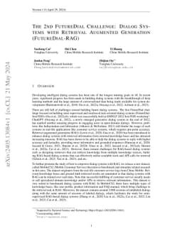 The 2nd FutureDial Challenge: Dialog Systems with Retrieval Augmented
  Generation (FutureDial-RAG)