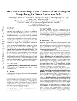 Multi-domain Knowledge Graph Collaborative Pre-training and Prompt
  Tuning for Diverse Downstream Tasks