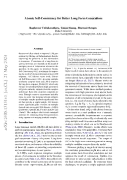 Atomic Self-Consistency for Better Long Form Generations