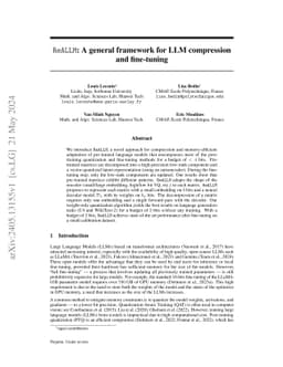 ReALLM: A general framework for LLM compression and fine-tuning