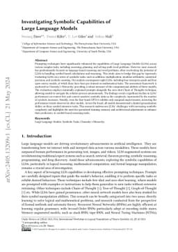Investigating Symbolic Capabilities of Large Language Models
