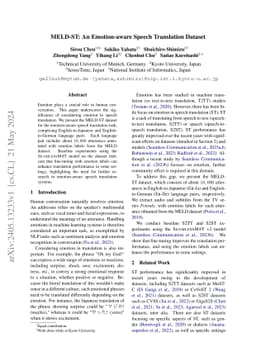 MELD-ST: An Emotion-aware Speech Translation Dataset