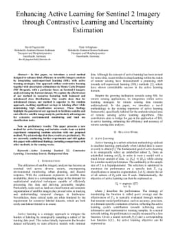 Enhancing Active Learning for Sentinel 2 Imagery through Contrastive
  Learning and Uncertainty Estimation