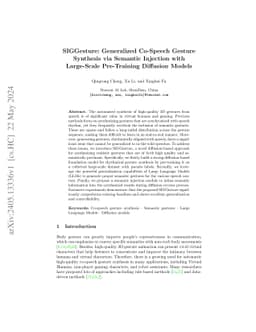 SIGGesture: Generalized Co-Speech Gesture Synthesis via Semantic
  Injection with Large-Scale Pre-Training Diffusion Models