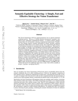 Semantic Equitable Clustering: A Simple, Fast and Effective Strategy for
  Vision Transformer
