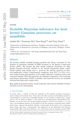 Scalable Bayesian inference for heat kernel Gaussian processes on
  manifolds